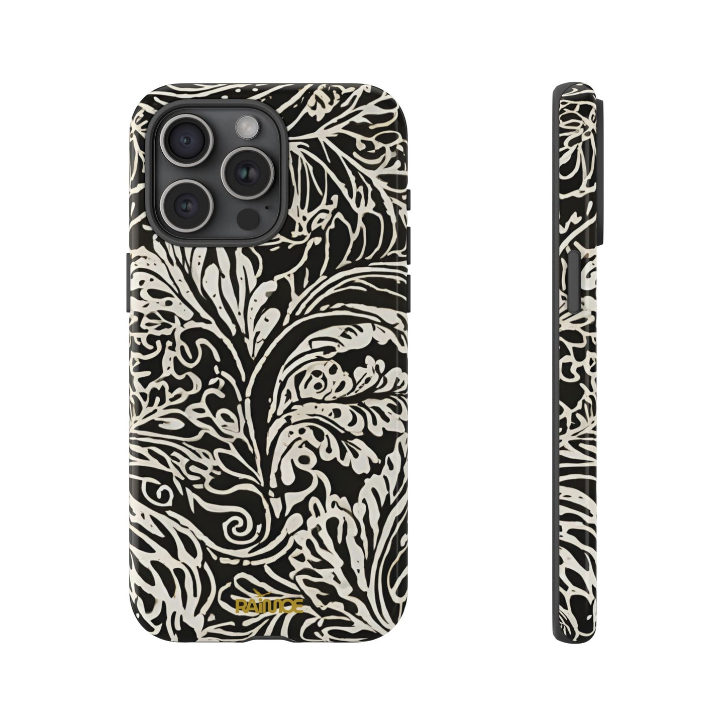 Funda resistente para iPhone (brillante) con diseño de hoja de arce