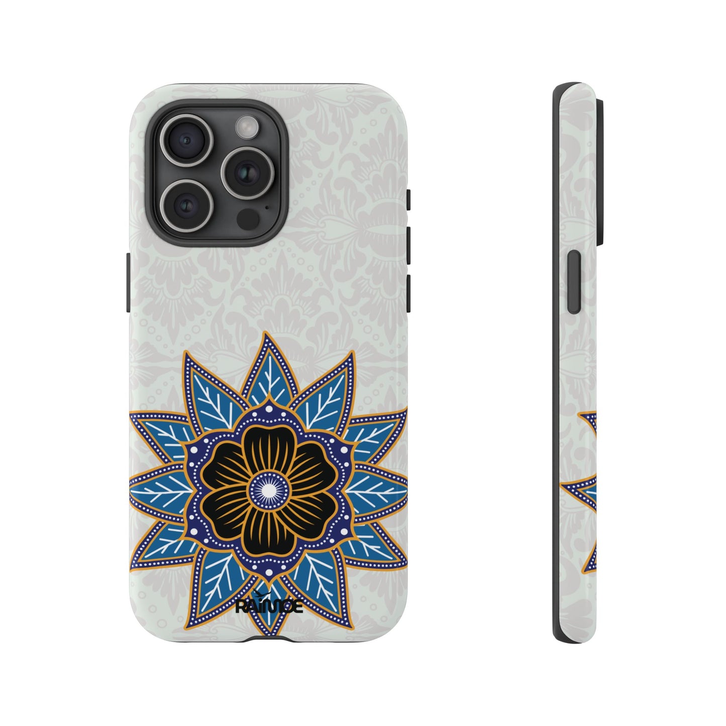 Funda resistente para iPhone (brillante) Blue Bloom