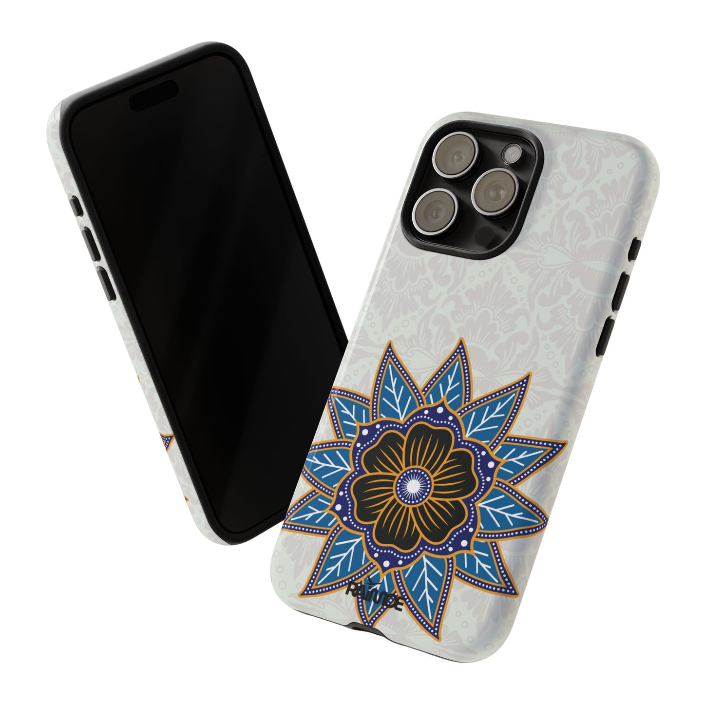 Funda resistente para iPhone (brillante) Blue Bloom