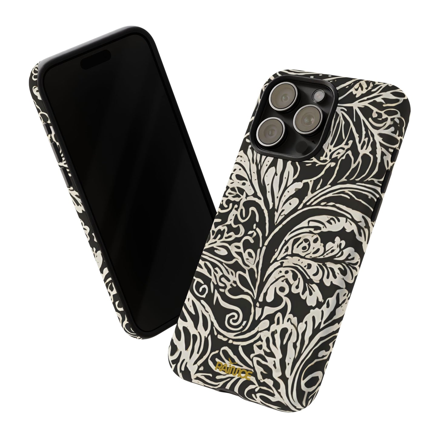 Funda resistente para iPhone (mate) con diseño de hoja de trazo