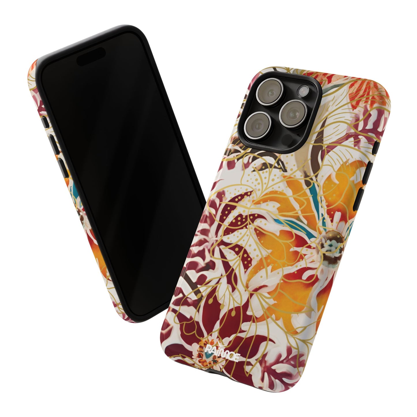 Auburn Floral - Funda resistente para iPhone (brillante)