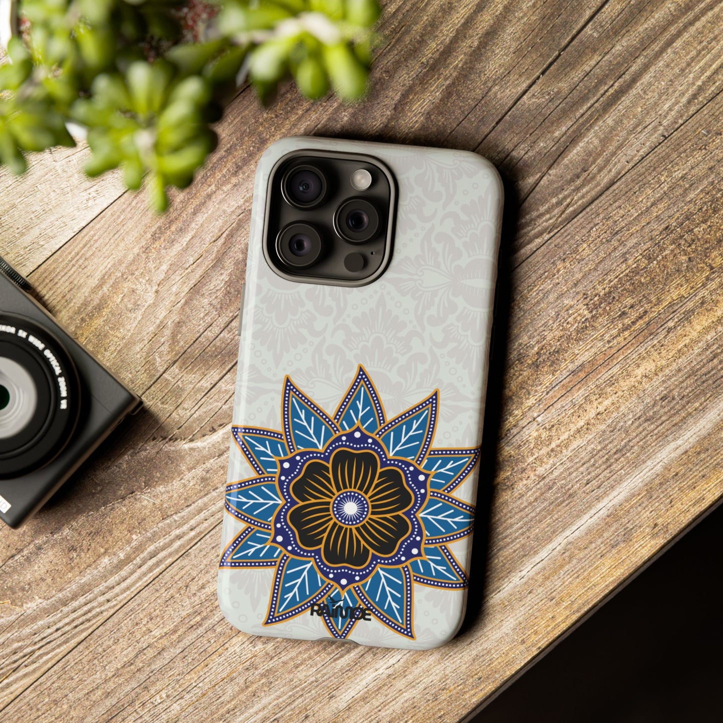Funda resistente para iPhone (brillante) Blue Bloom