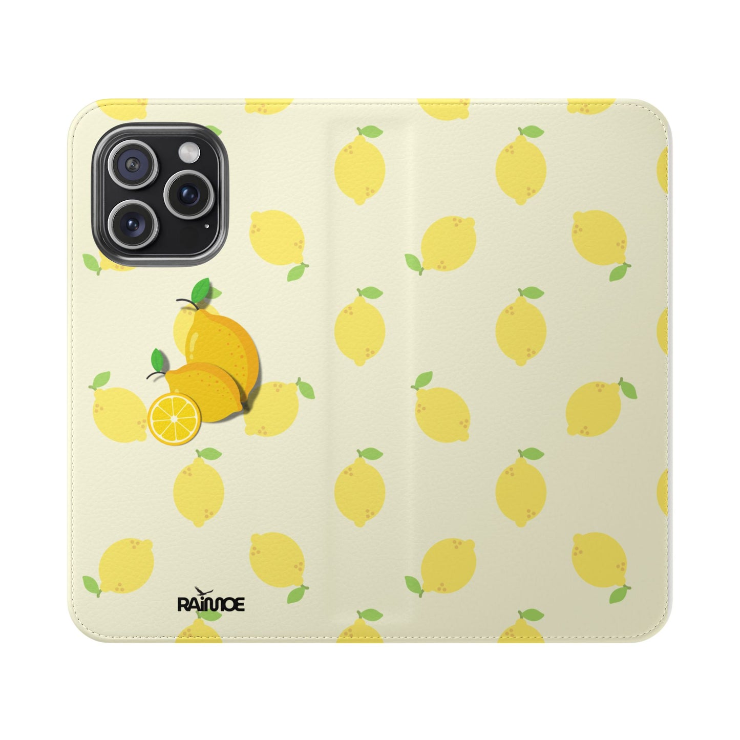 Funda con tapa para iPhone "Locura de limón"