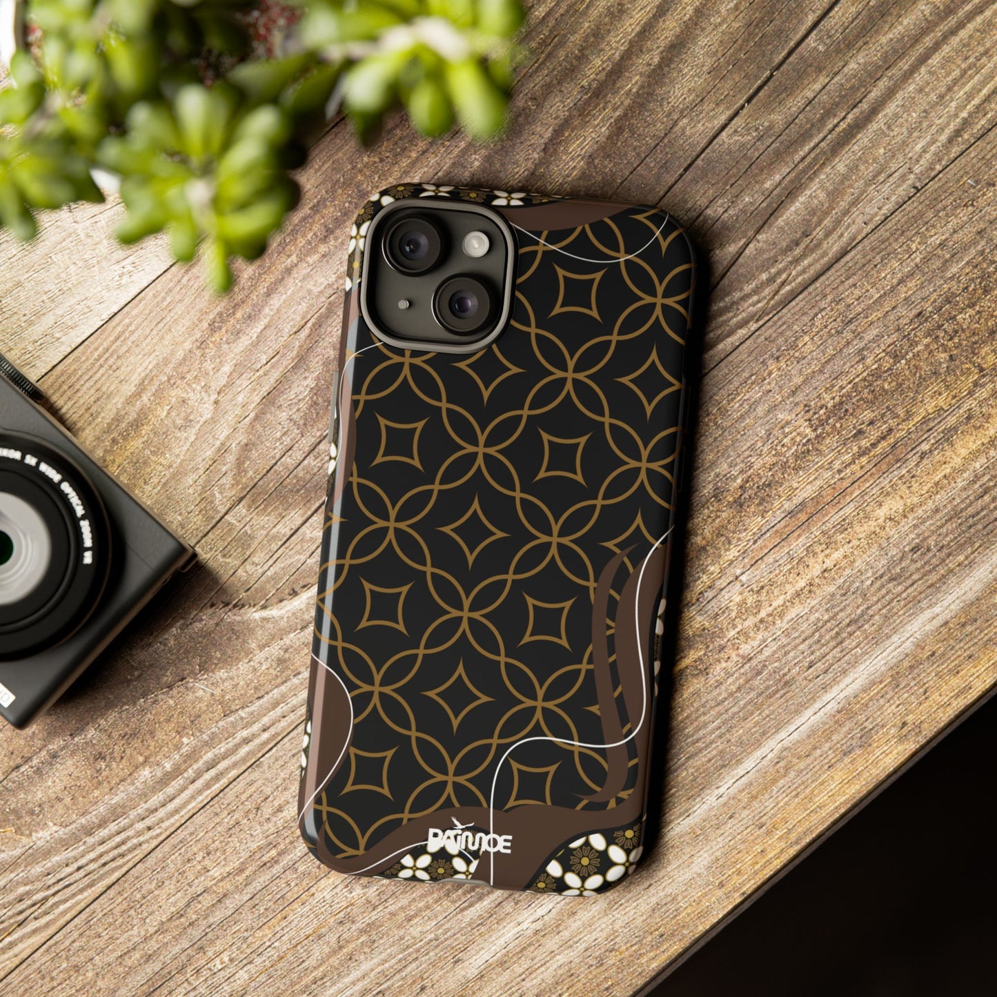 Impresión básica - Funda resistente para iPhone (brillante)