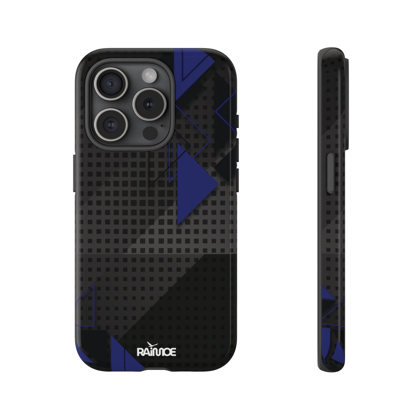 Funda resistente para iPhone (brillante) con diseño de triángulos