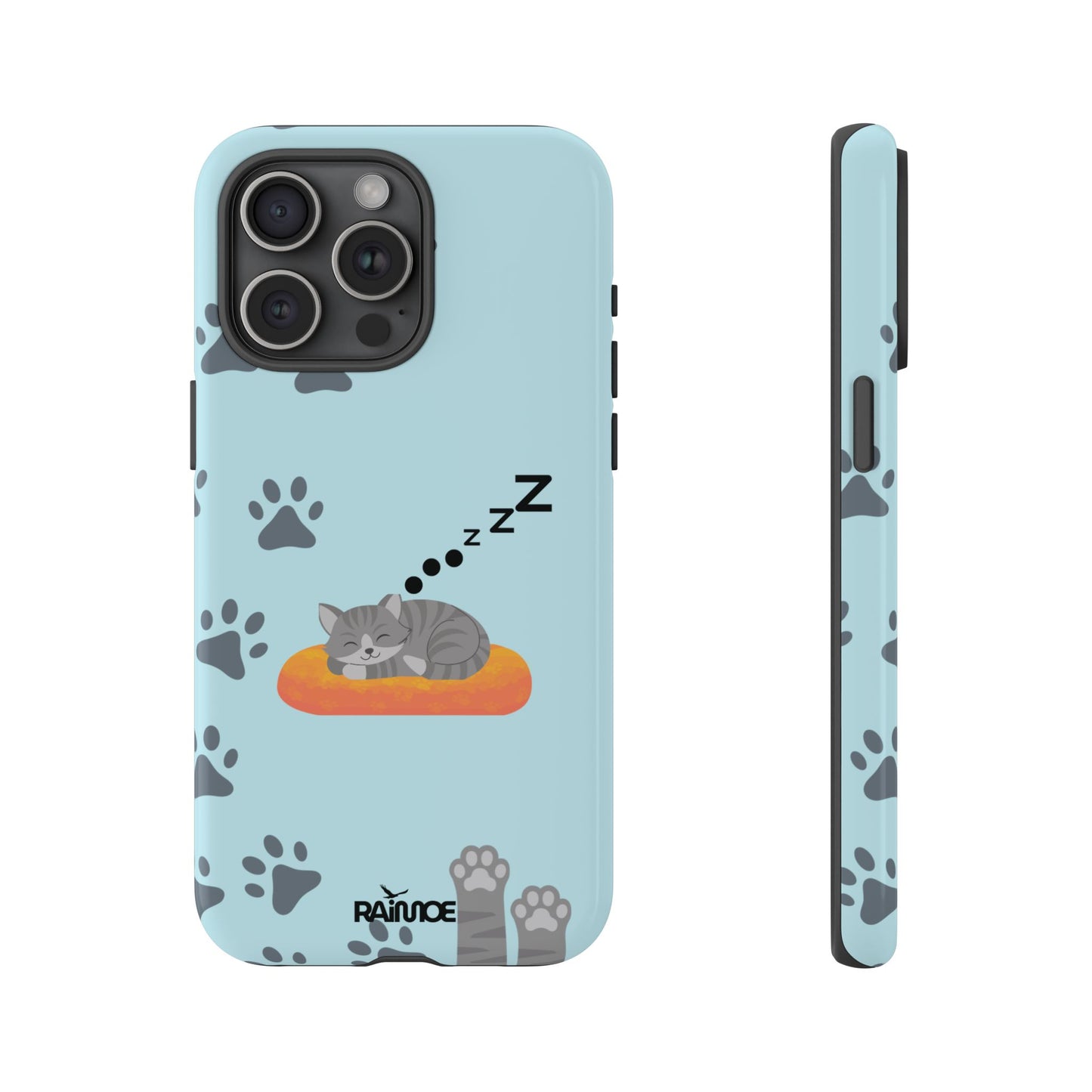 Snoozy Kitty - Funda resistente para iPhone (brillante)