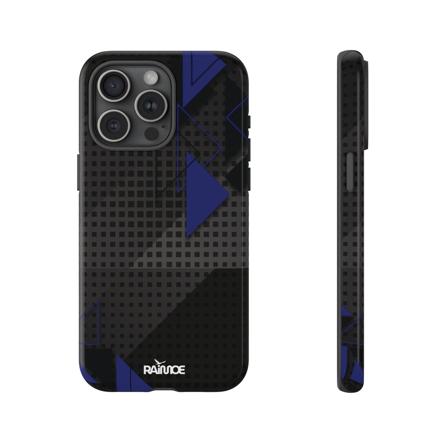 Funda resistente para iPhone (brillante) con diseño de triángulos