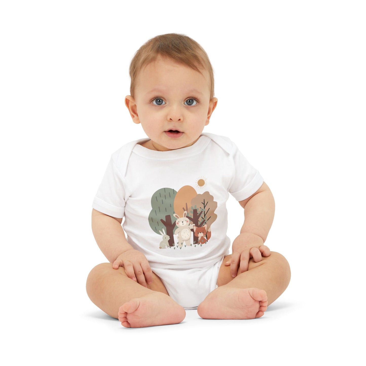 Woodland Animal Short-Sleeve Bodysuit