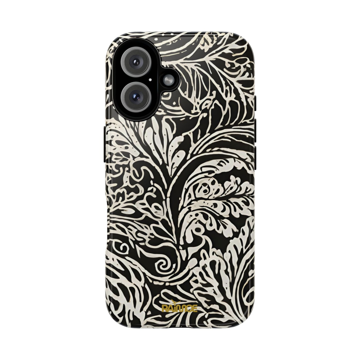 Funda resistente para iPhone (brillante) con diseño de hoja de arce
