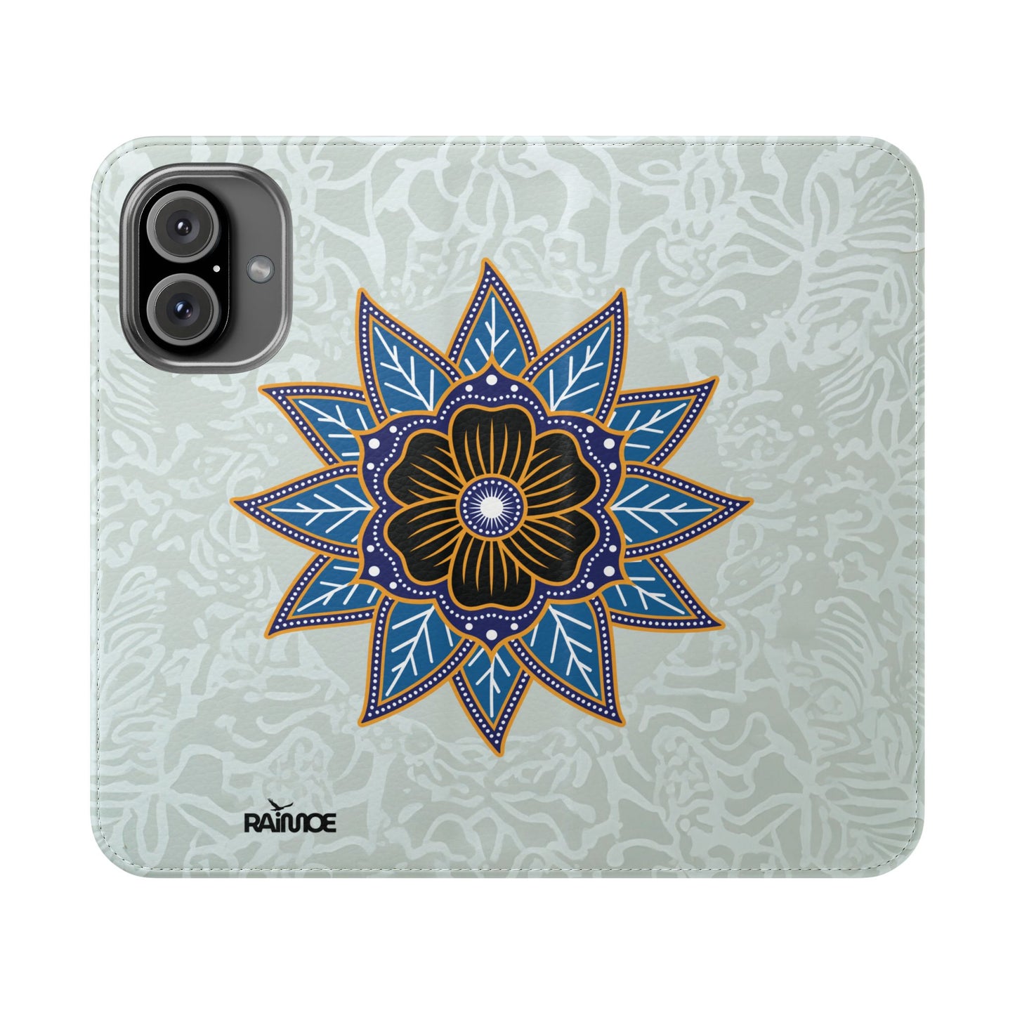 Blue Bloom - Funda con tapa para iPhone