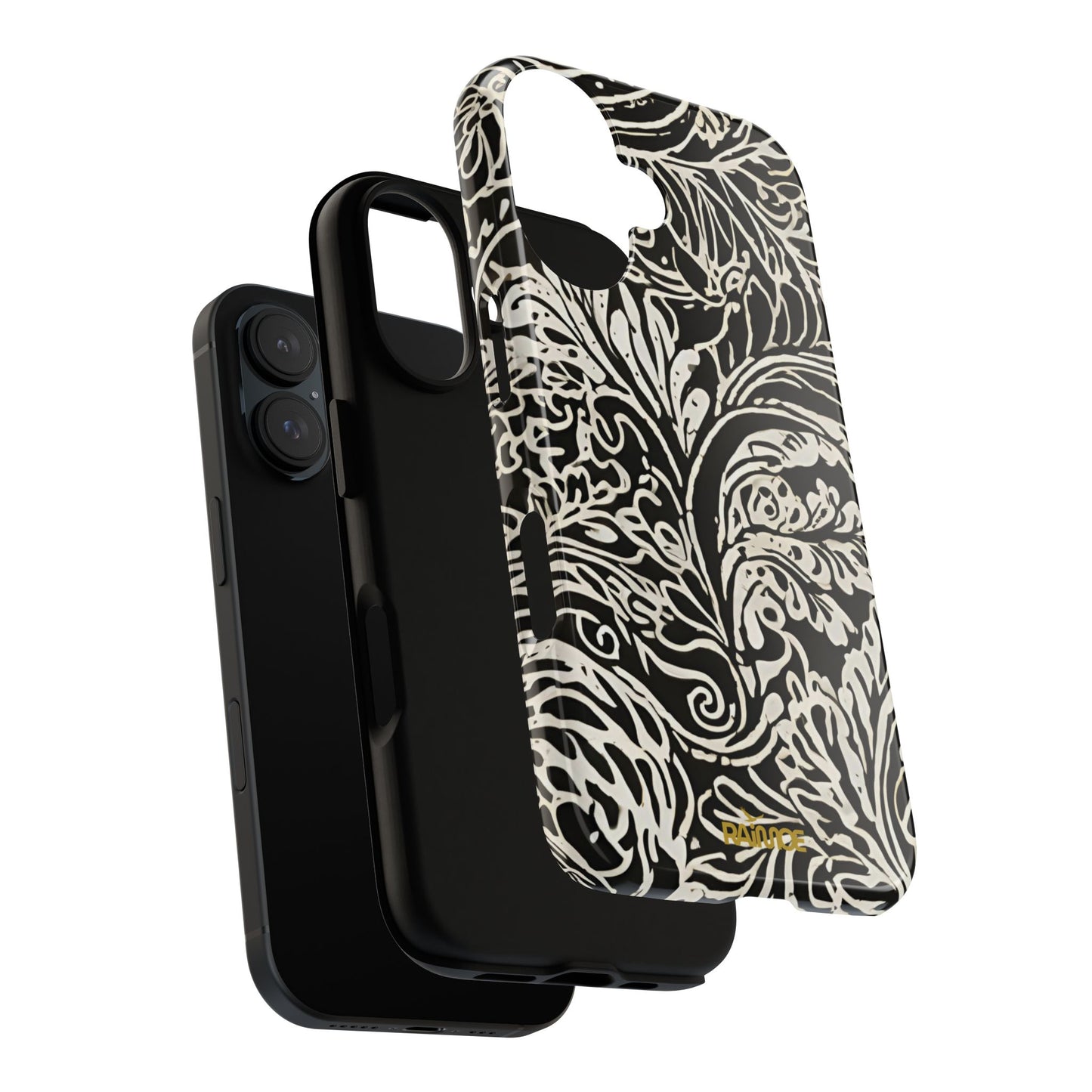 Funda resistente para iPhone (brillante) con diseño de hoja de arce