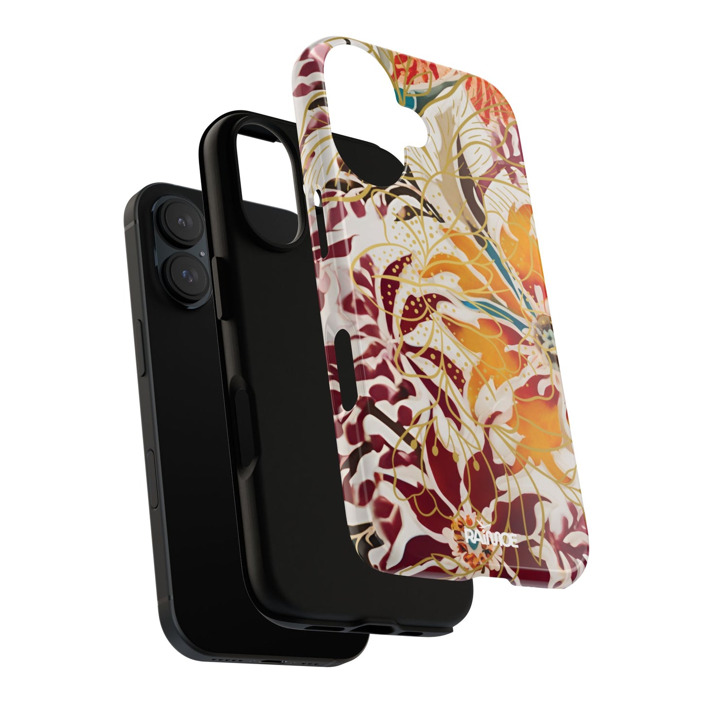 Auburn Floral - Funda resistente para iPhone (brillante)