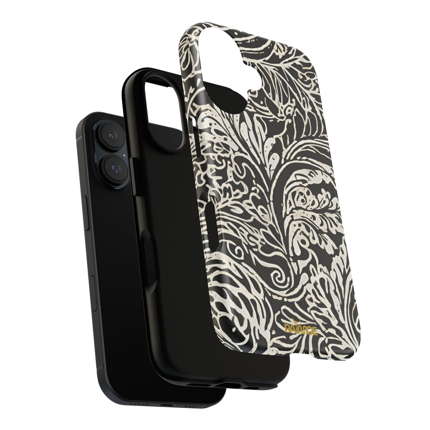 Funda resistente para iPhone (mate) con diseño de hoja de trazo