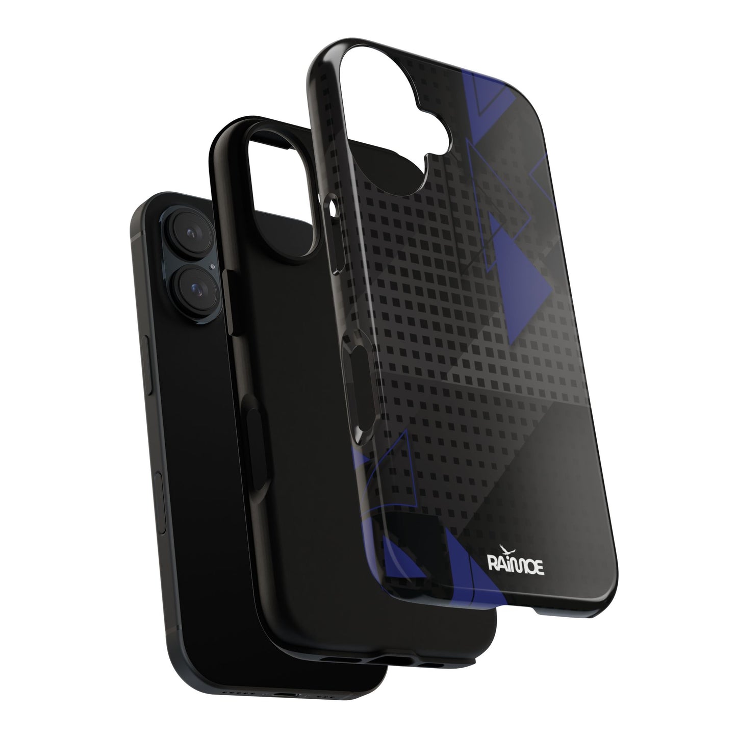 Funda resistente para iPhone (brillante) con diseño de triángulos