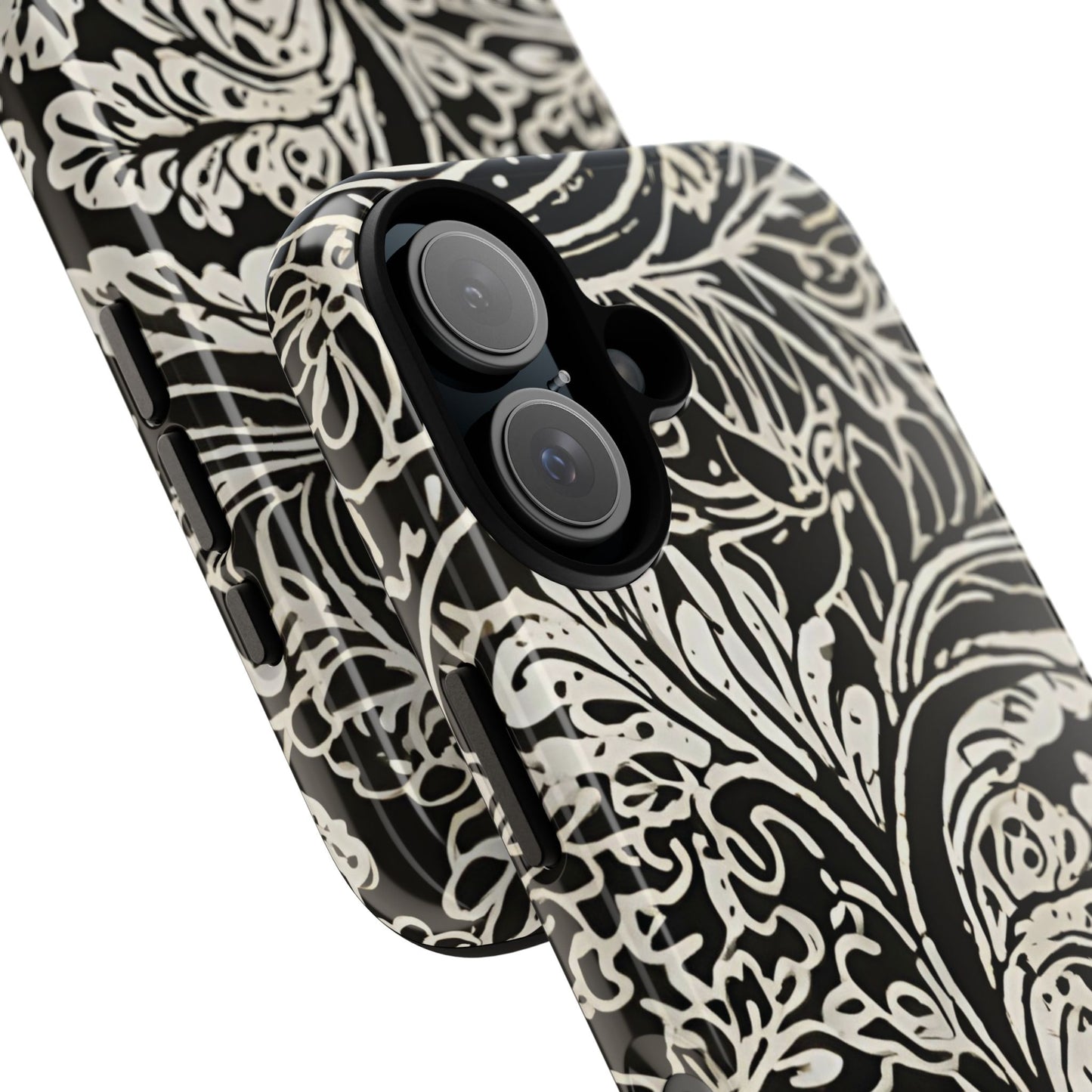 Funda resistente para iPhone (brillante) con diseño de hoja de arce