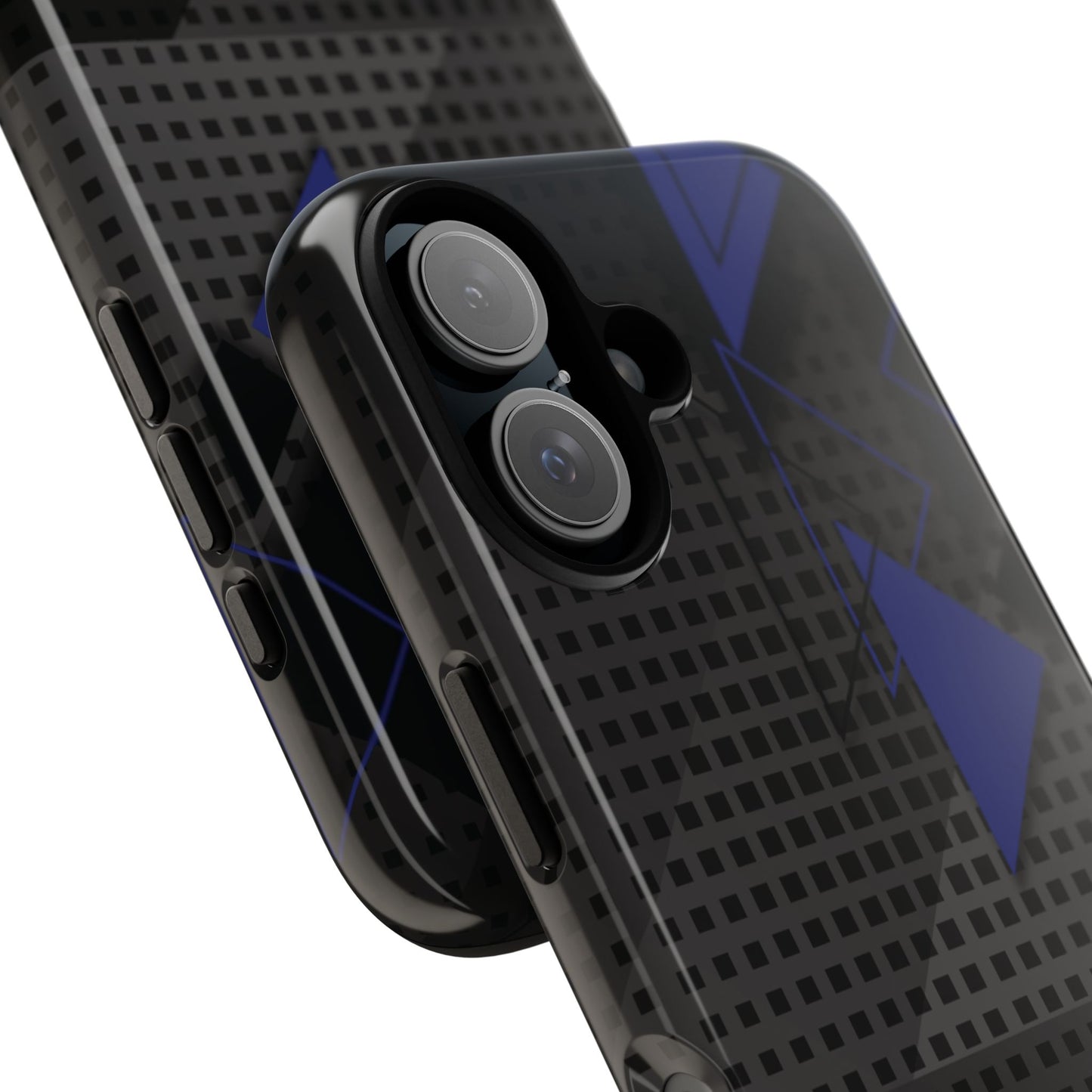 Funda resistente para iPhone (brillante) con diseño de triángulos
