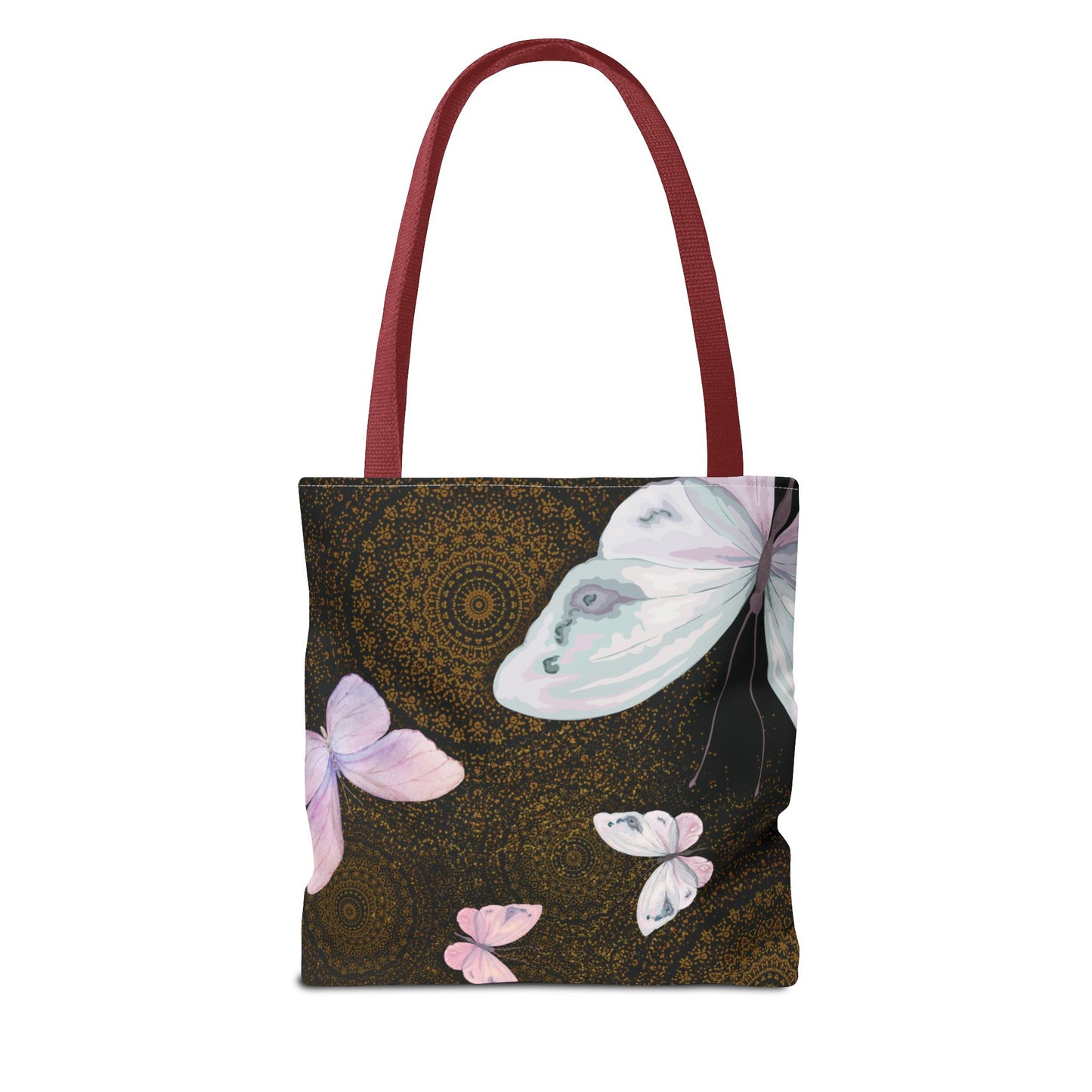 Bolsa de mano con mariposas en espiral