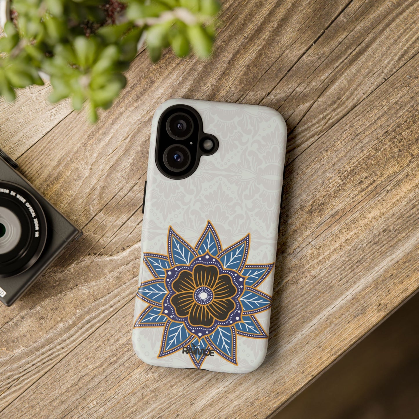 Blue Bloom - Funda resistente para iPhone (mate)