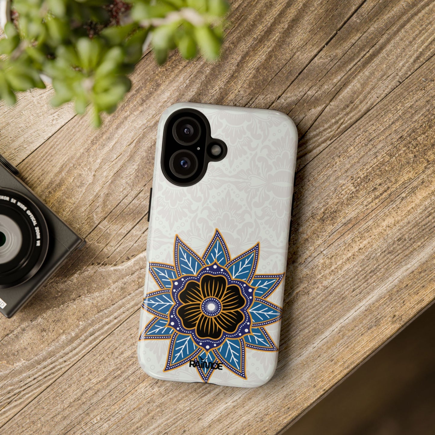 Funda resistente para iPhone (brillante) Blue Bloom