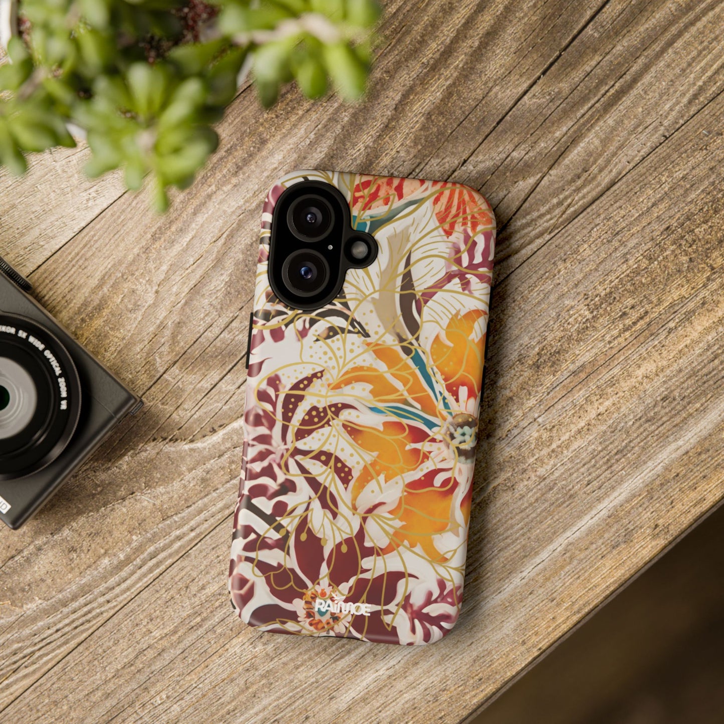 Auburn Floral - Funda resistente para iPhone (mate)