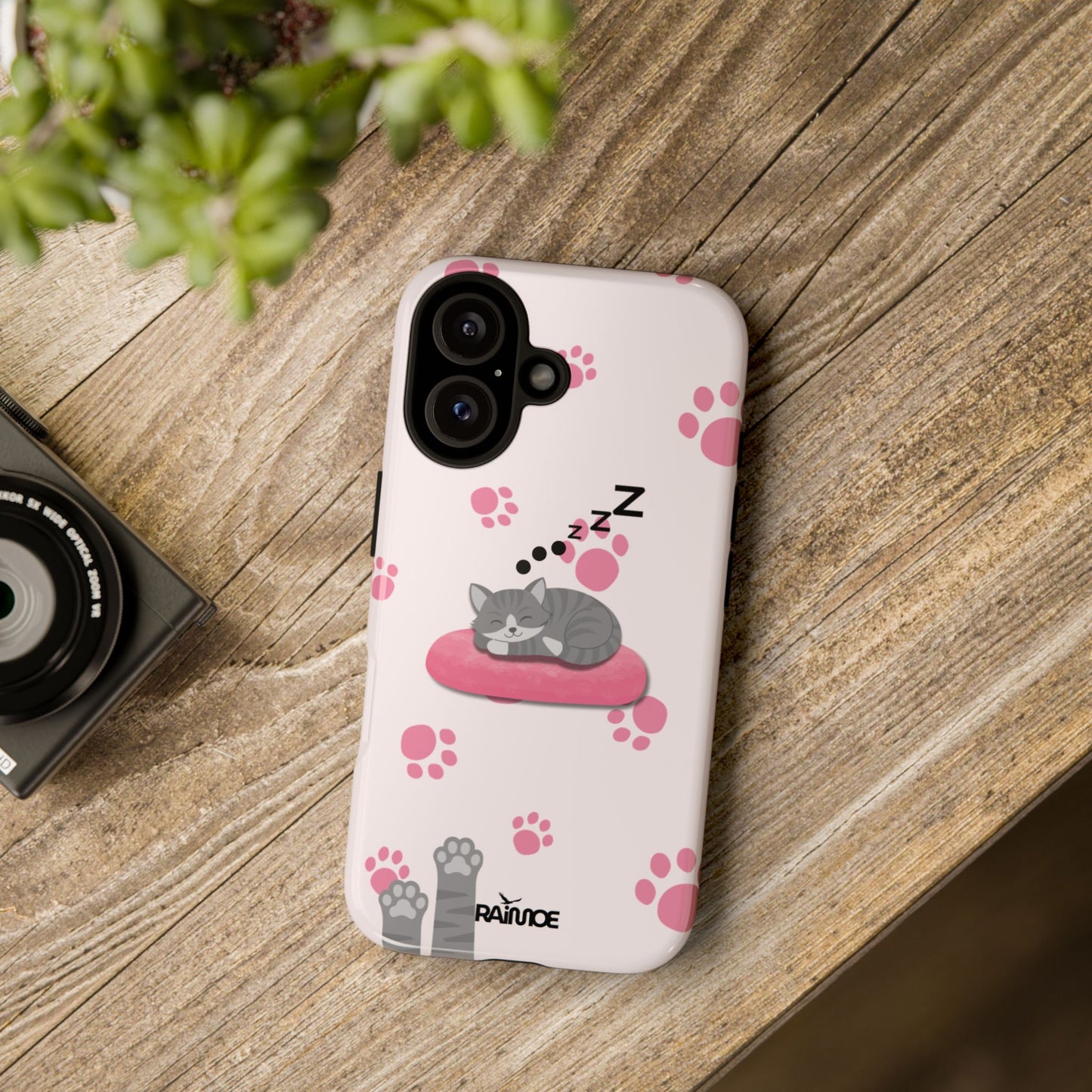 Kitty Cutie - Funda resistente para iPhone (brillante)