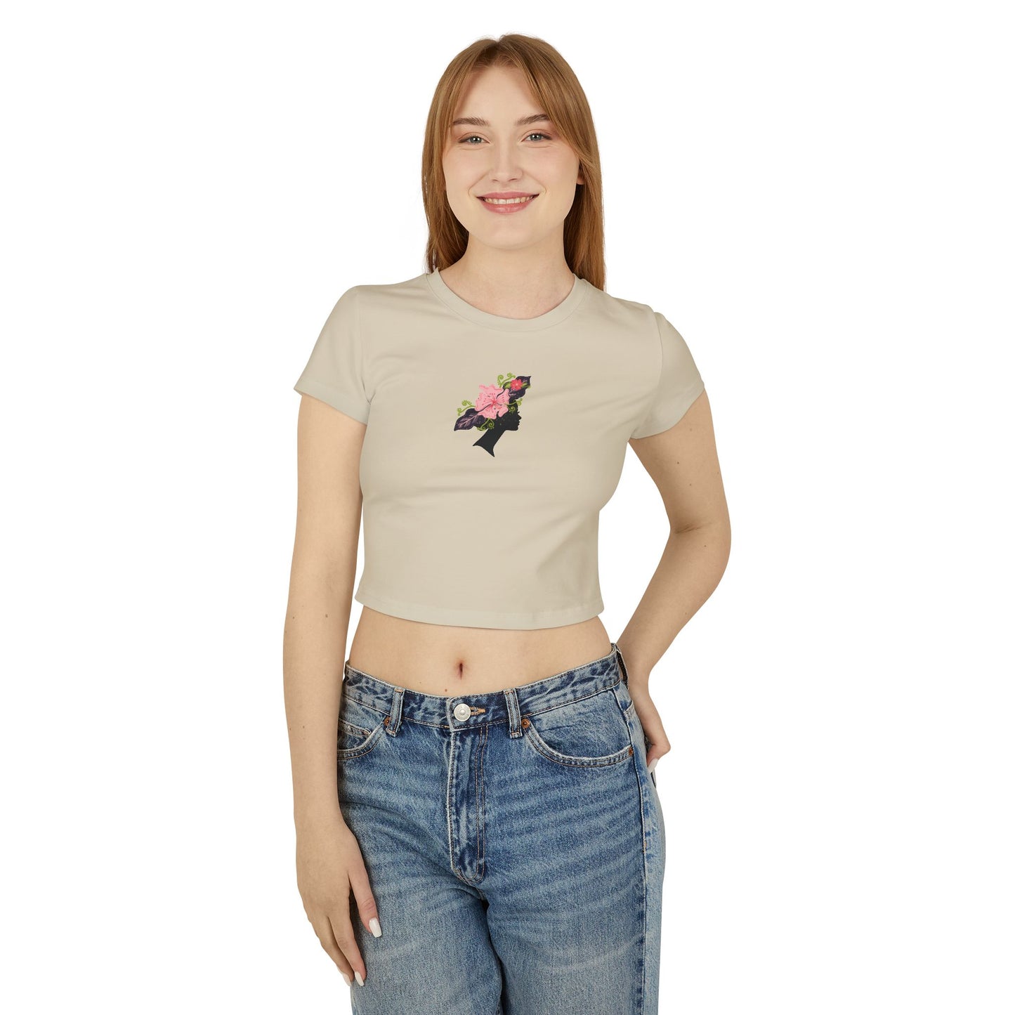 Batik Floral Woman Silhouette T-Shirt