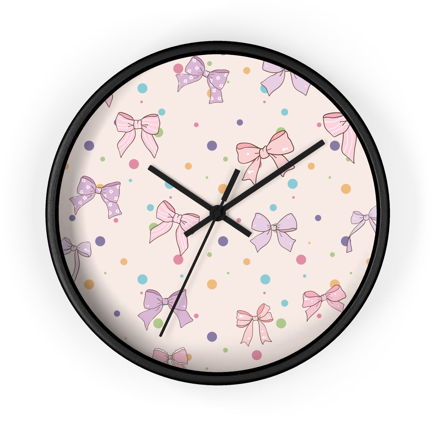 Playful Bow Wall Clock