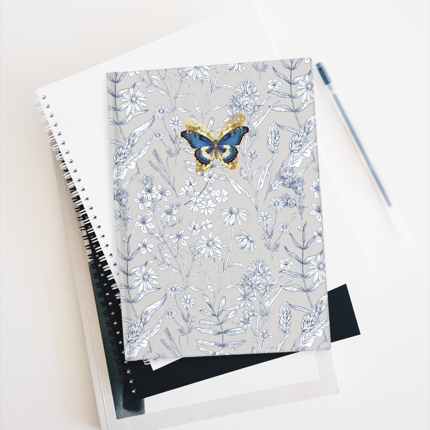 Butterfly Floral Lined Journal