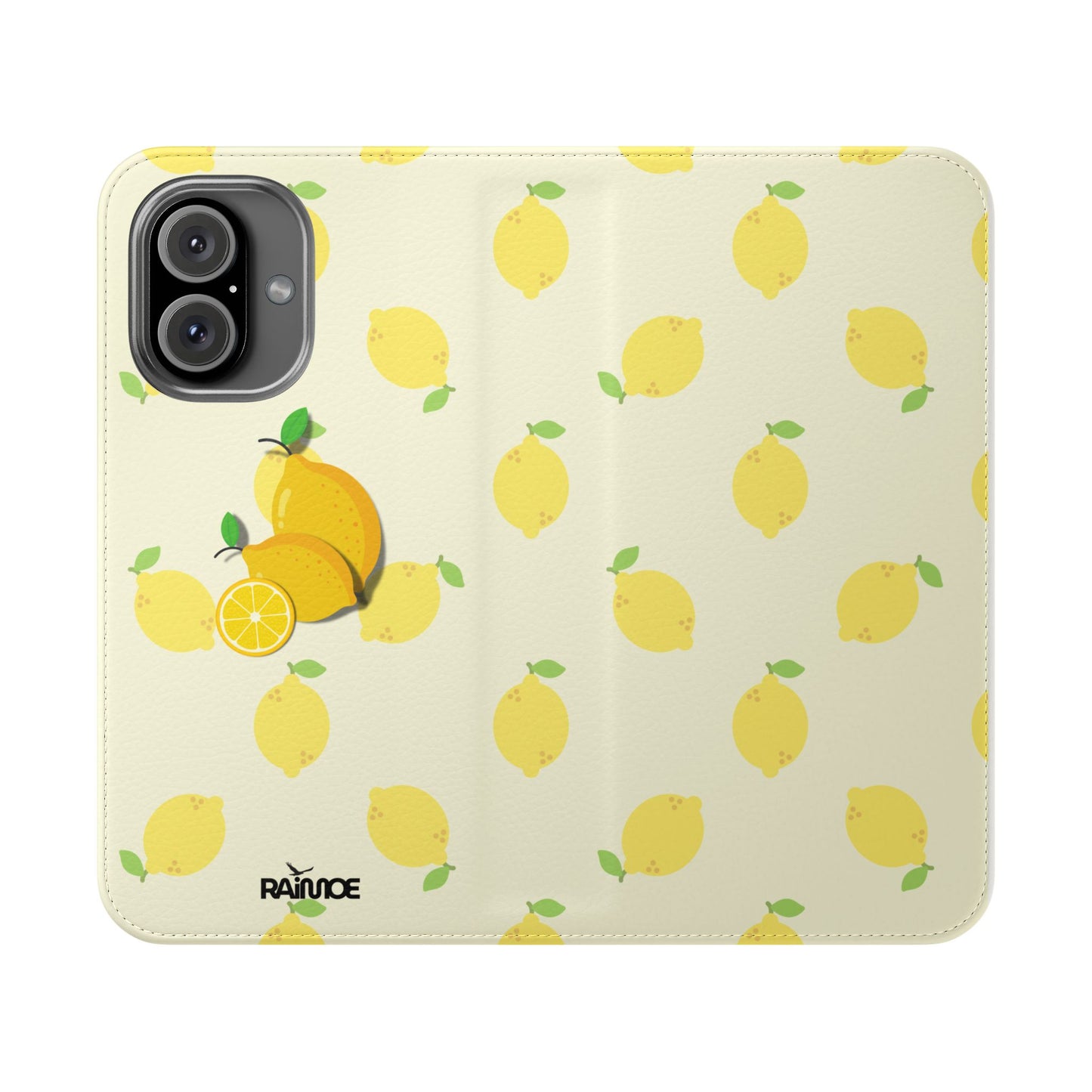 Funda con tapa para iPhone "Locura de limón"