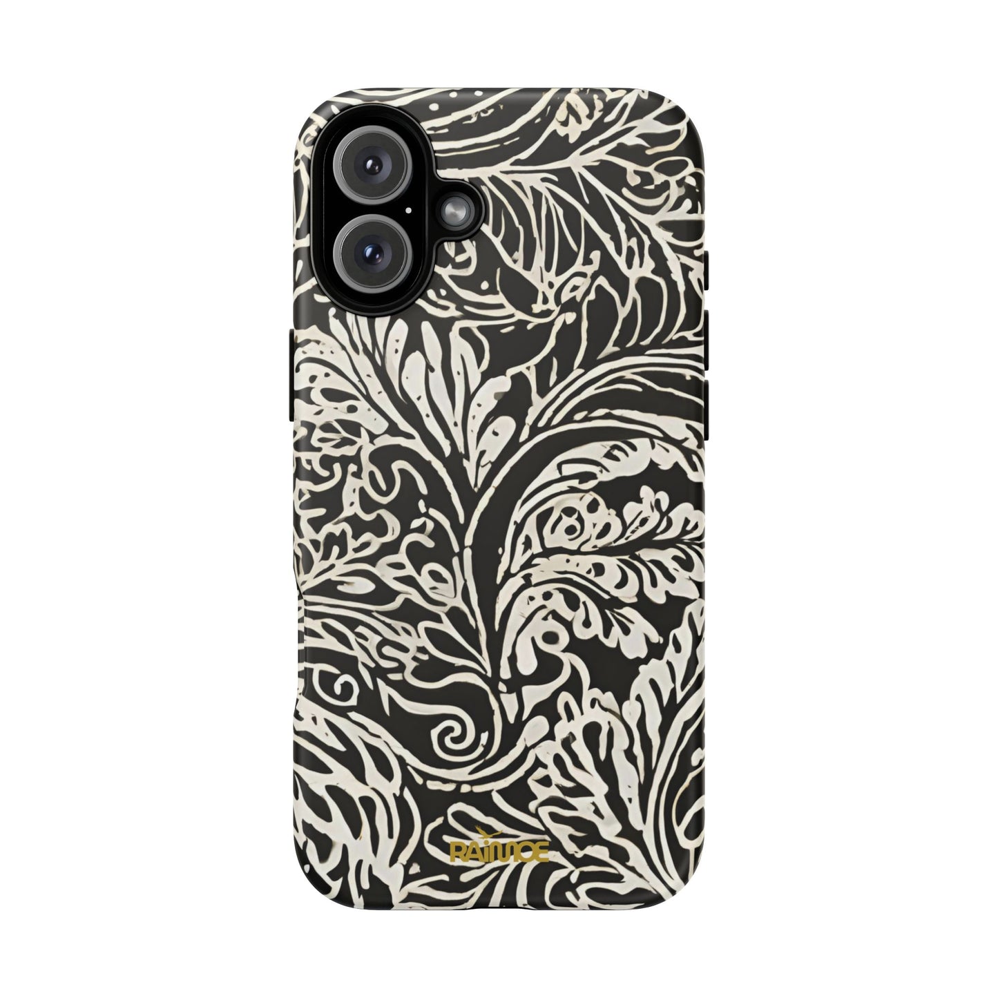 Funda resistente para iPhone (mate) con diseño de hoja de trazo
