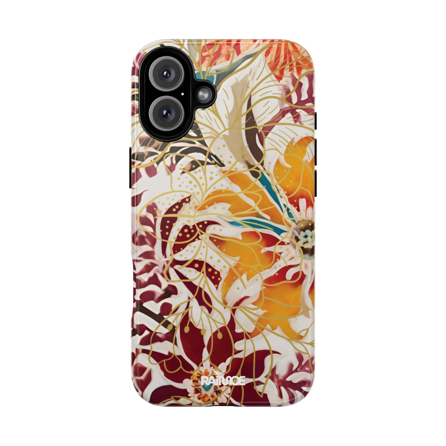 Auburn Floral - Funda resistente para iPhone (brillante)