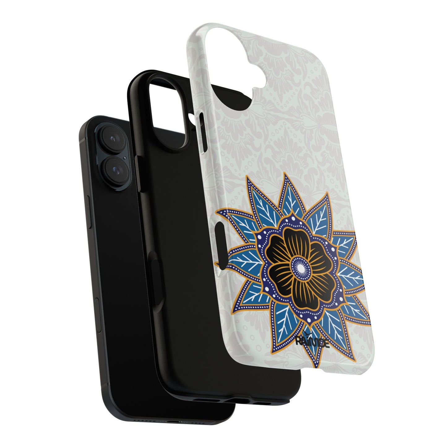Funda resistente para iPhone (brillante) Blue Bloom