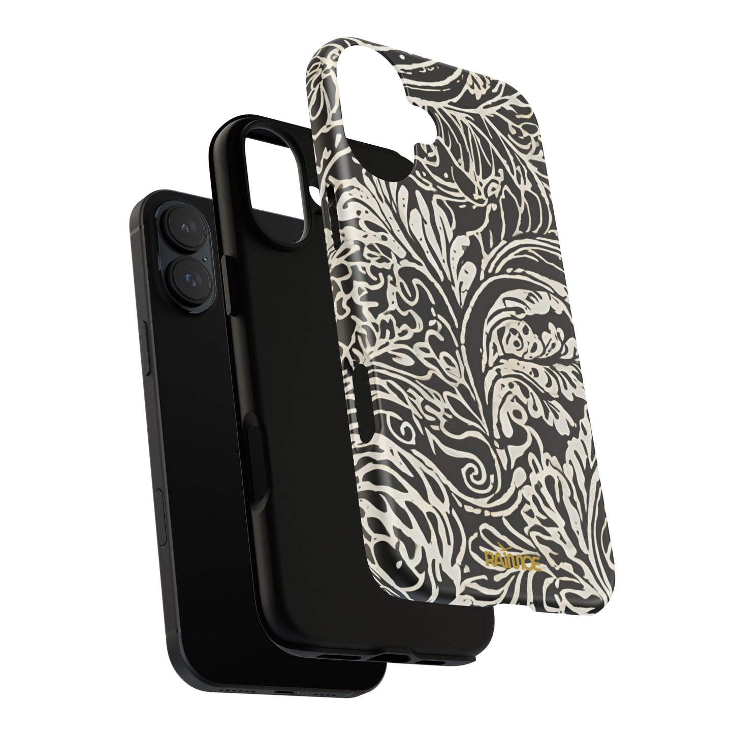 Funda resistente para iPhone (mate) con diseño de hoja de trazo