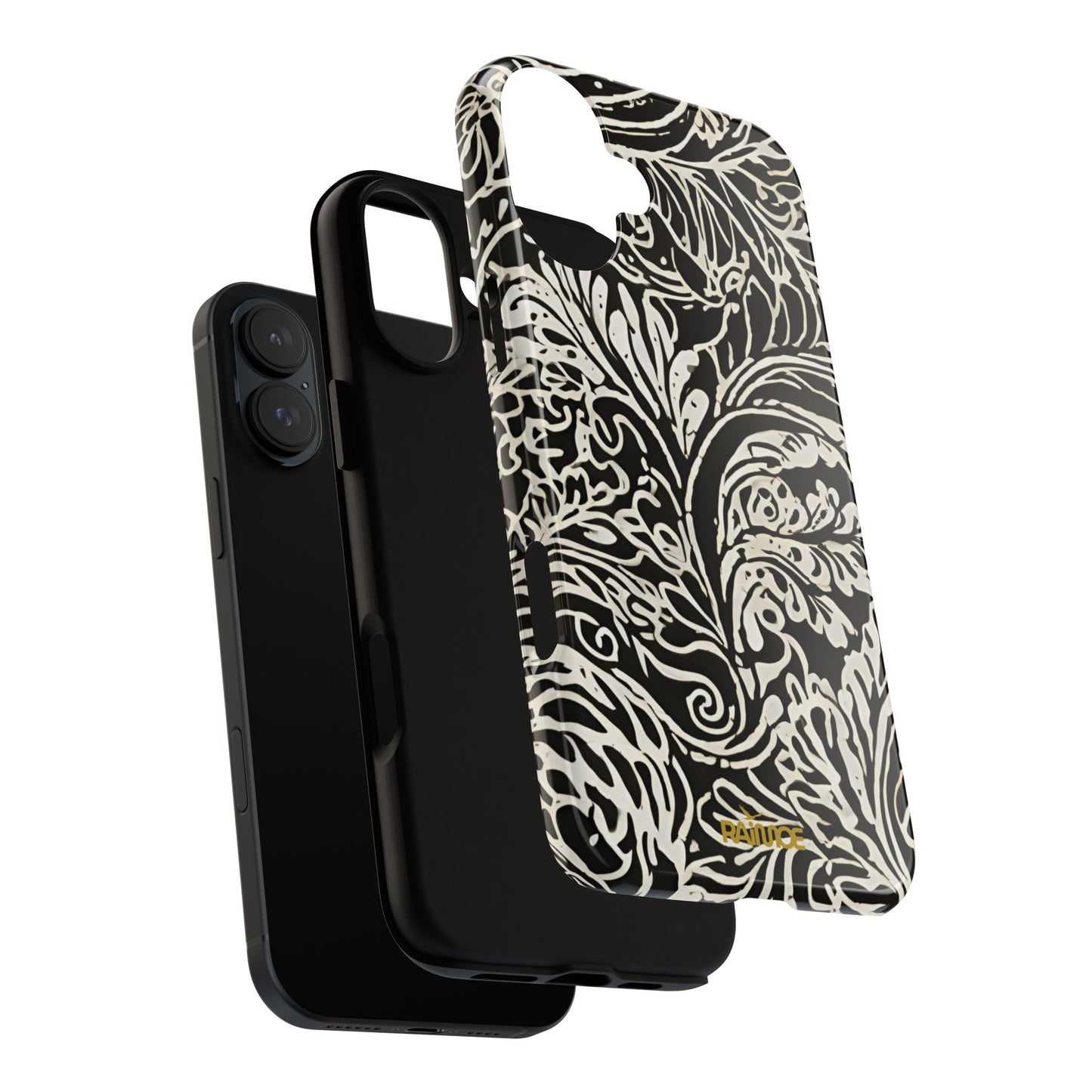 Funda resistente para iPhone (brillante) con diseño de hoja de arce