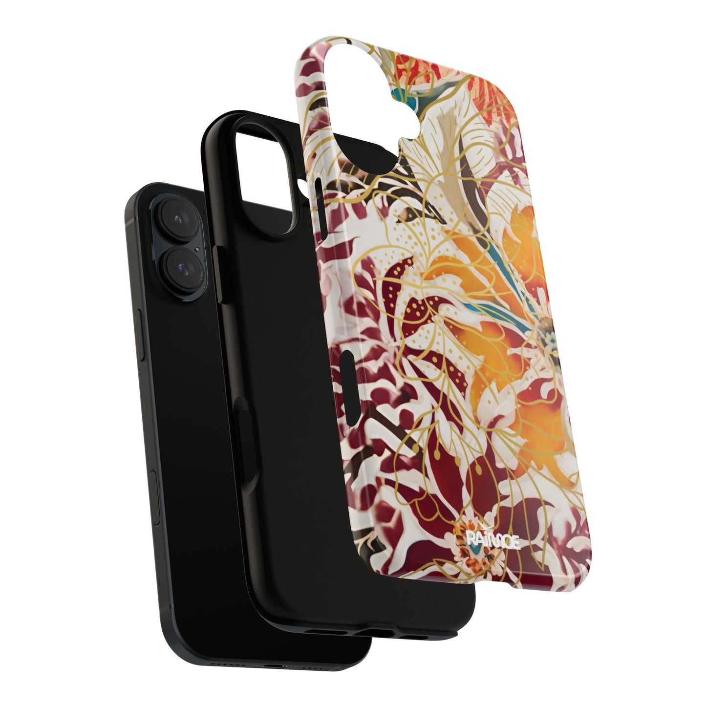 Auburn Floral - Funda resistente para iPhone (brillante)
