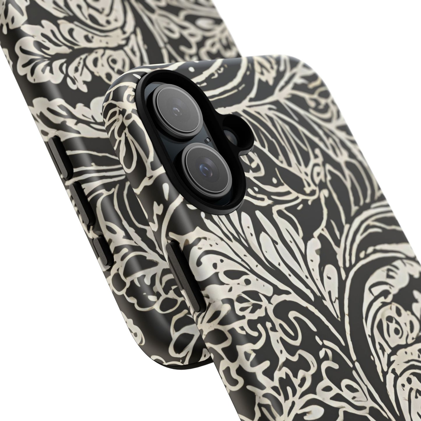 Funda resistente para iPhone (mate) con diseño de hoja de trazo