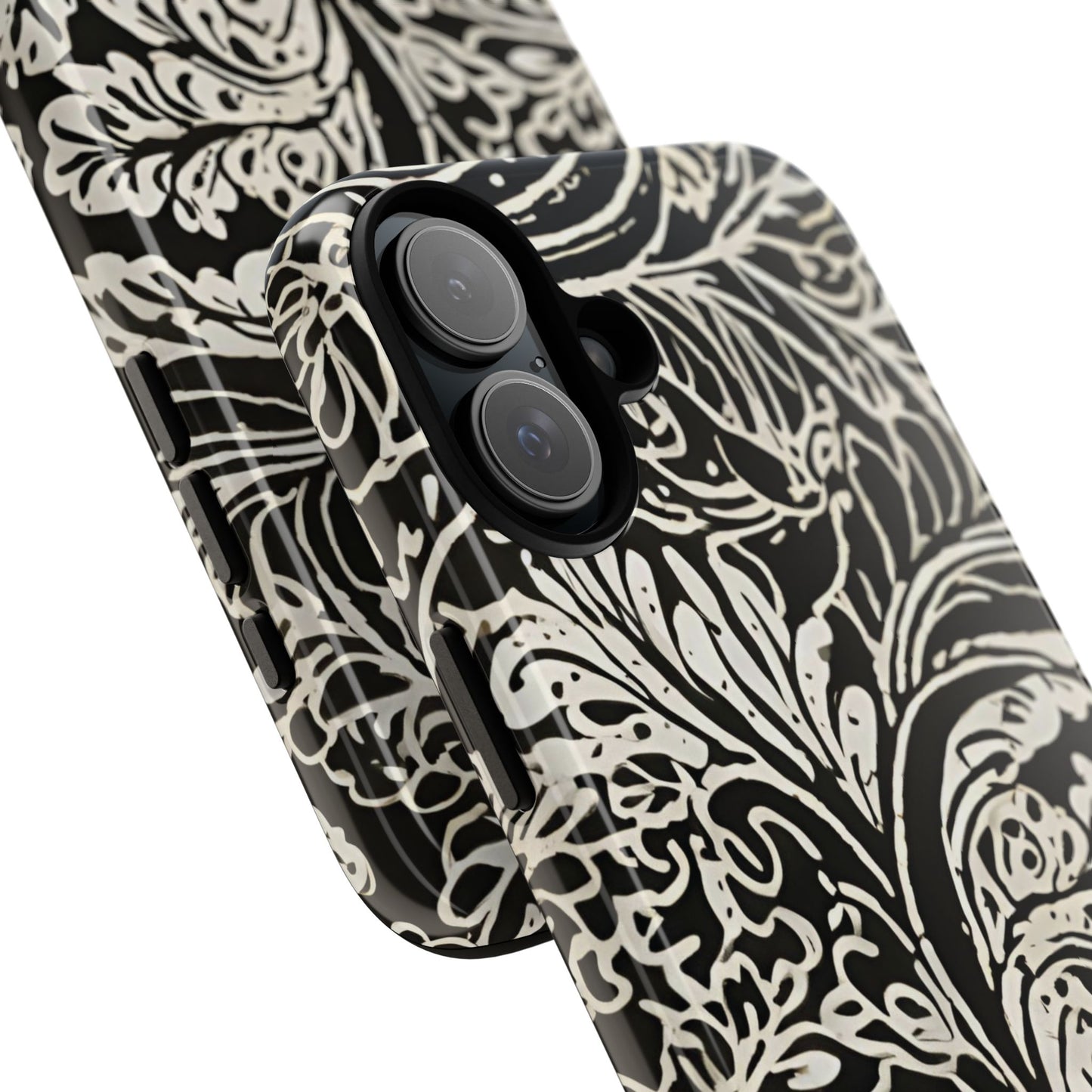 Funda resistente para iPhone (brillante) con diseño de hoja de arce