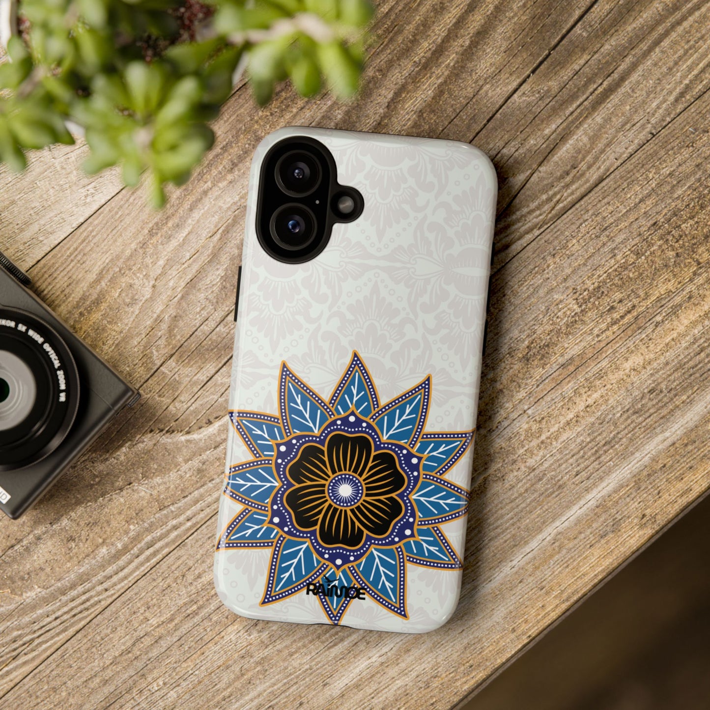 Funda resistente para iPhone (brillante) Blue Bloom