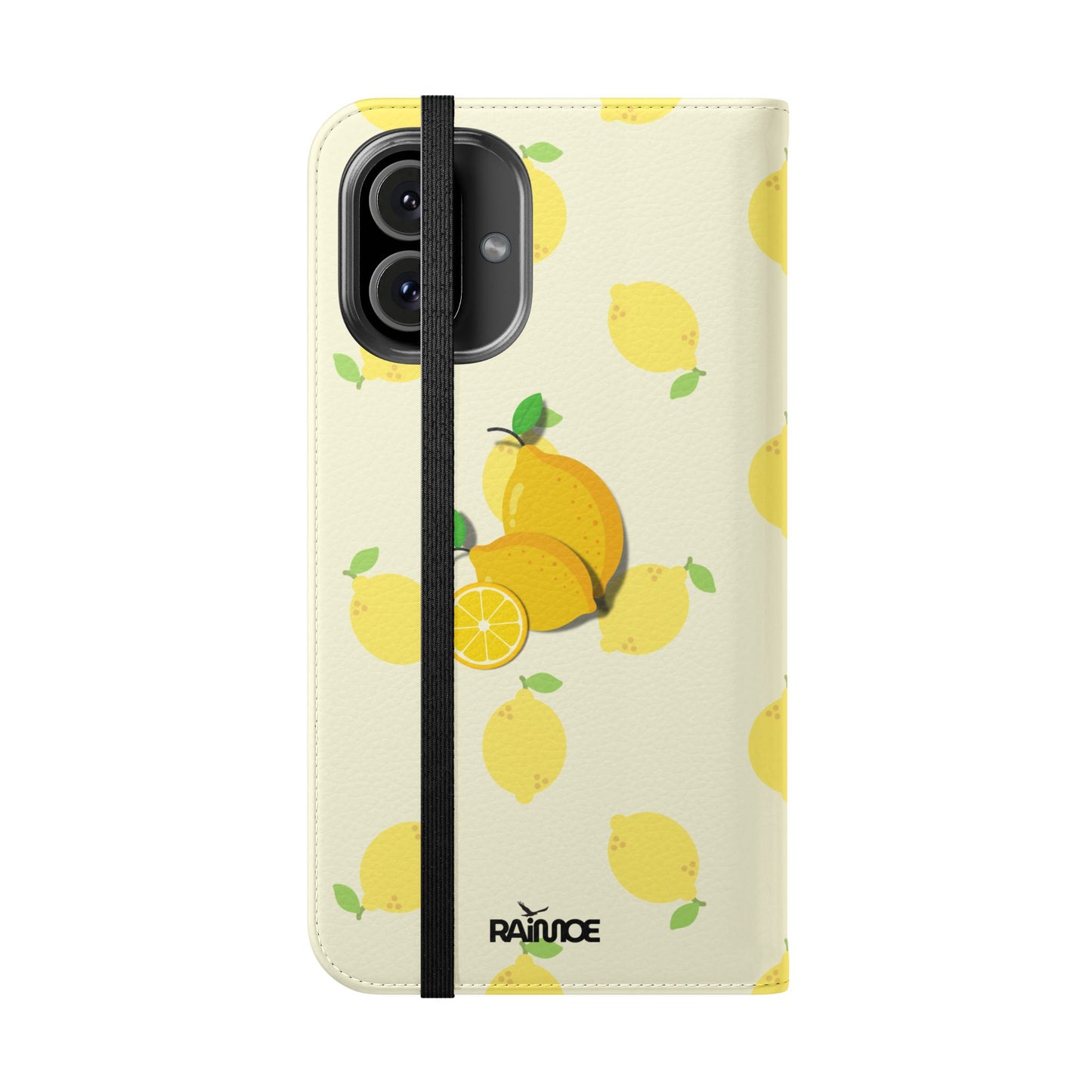 Funda con tapa para iPhone "Locura de limón"