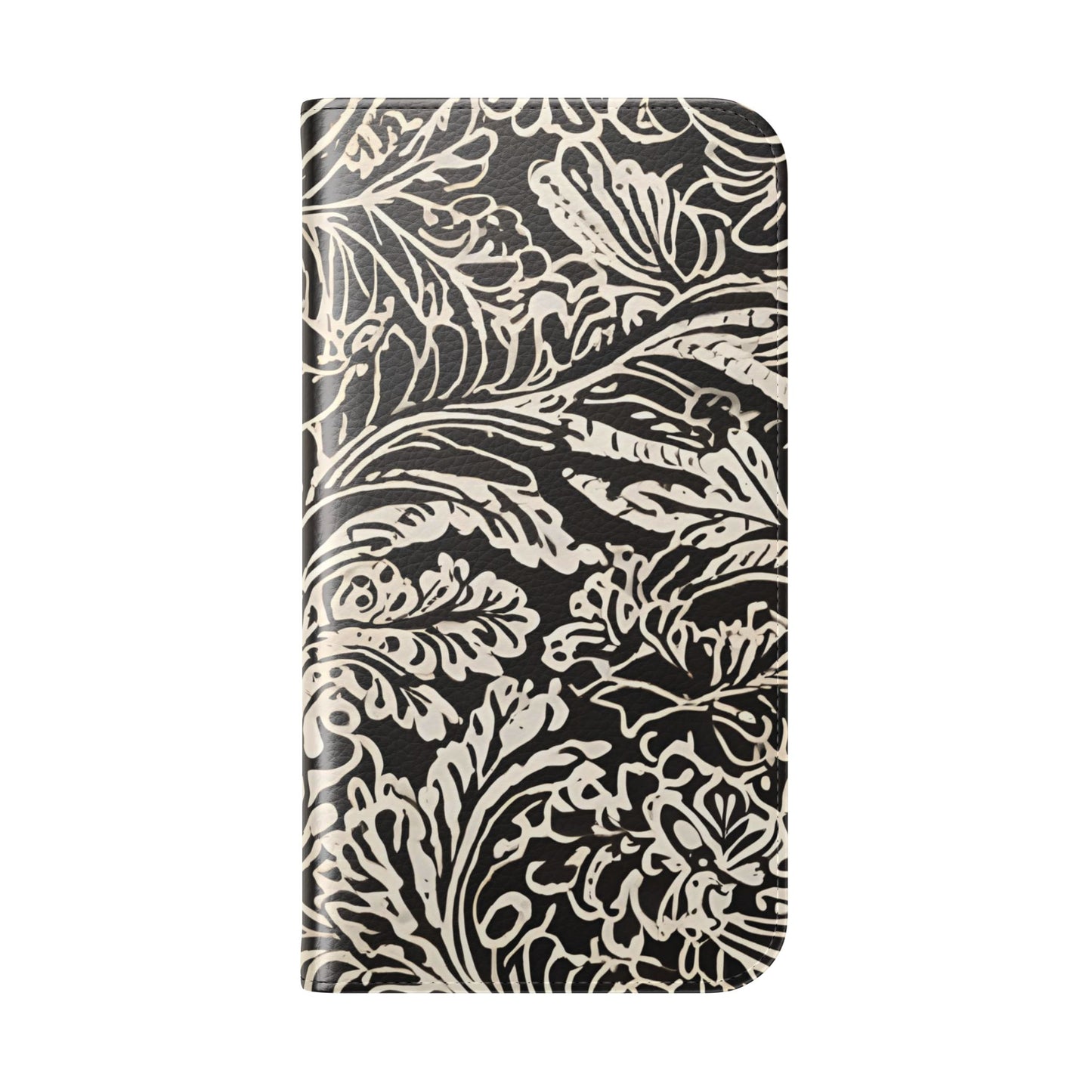 Funda con tapa para iPhone con diseño de hoja