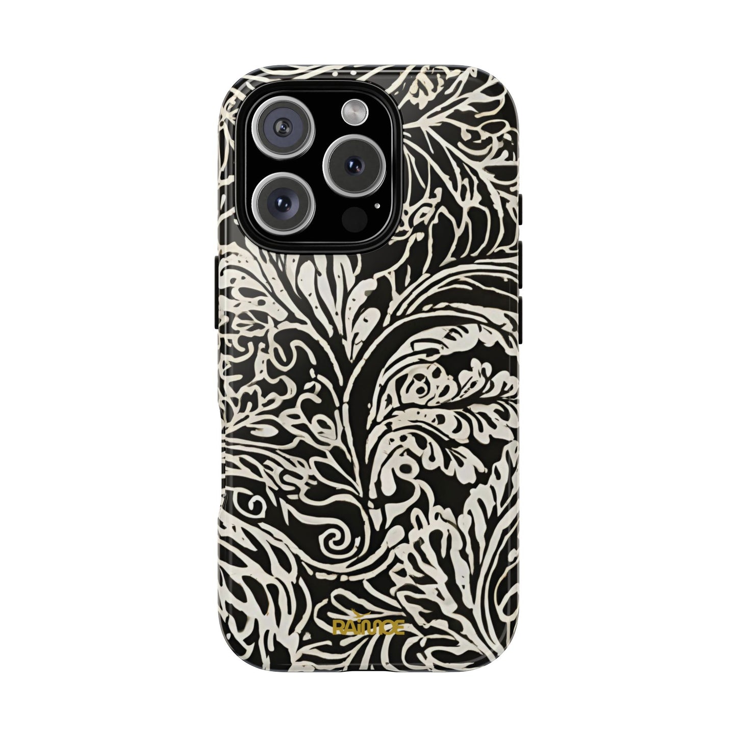 Funda resistente para iPhone (brillante) con diseño de hoja de arce