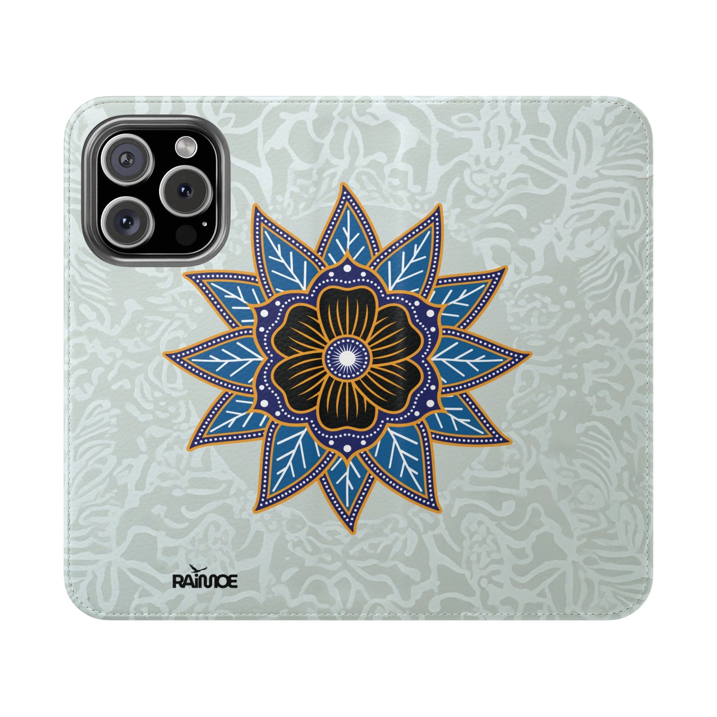 Blue Bloom - Funda con tapa para iPhone