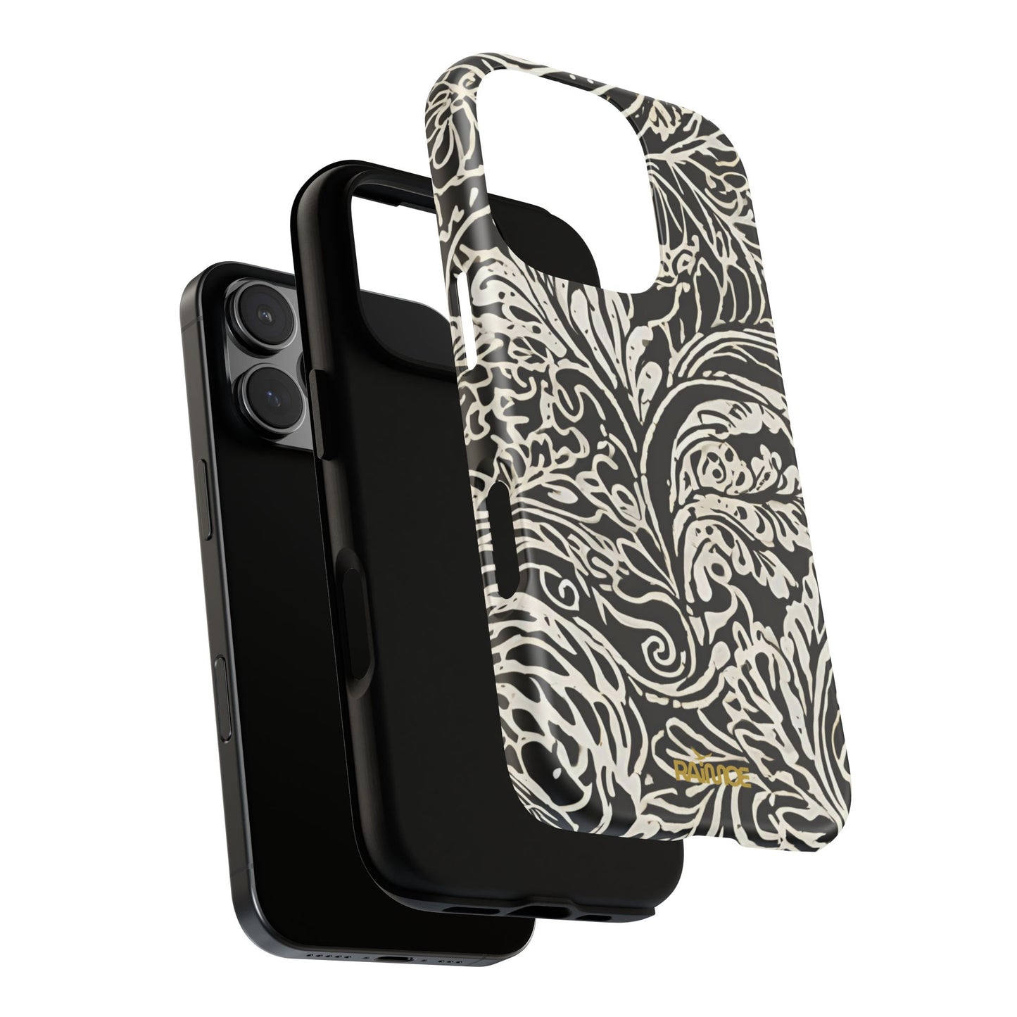 Funda resistente para iPhone (mate) con diseño de hoja de trazo