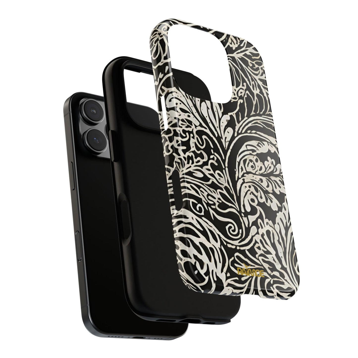 Funda resistente para iPhone (brillante) con diseño de hoja de arce
