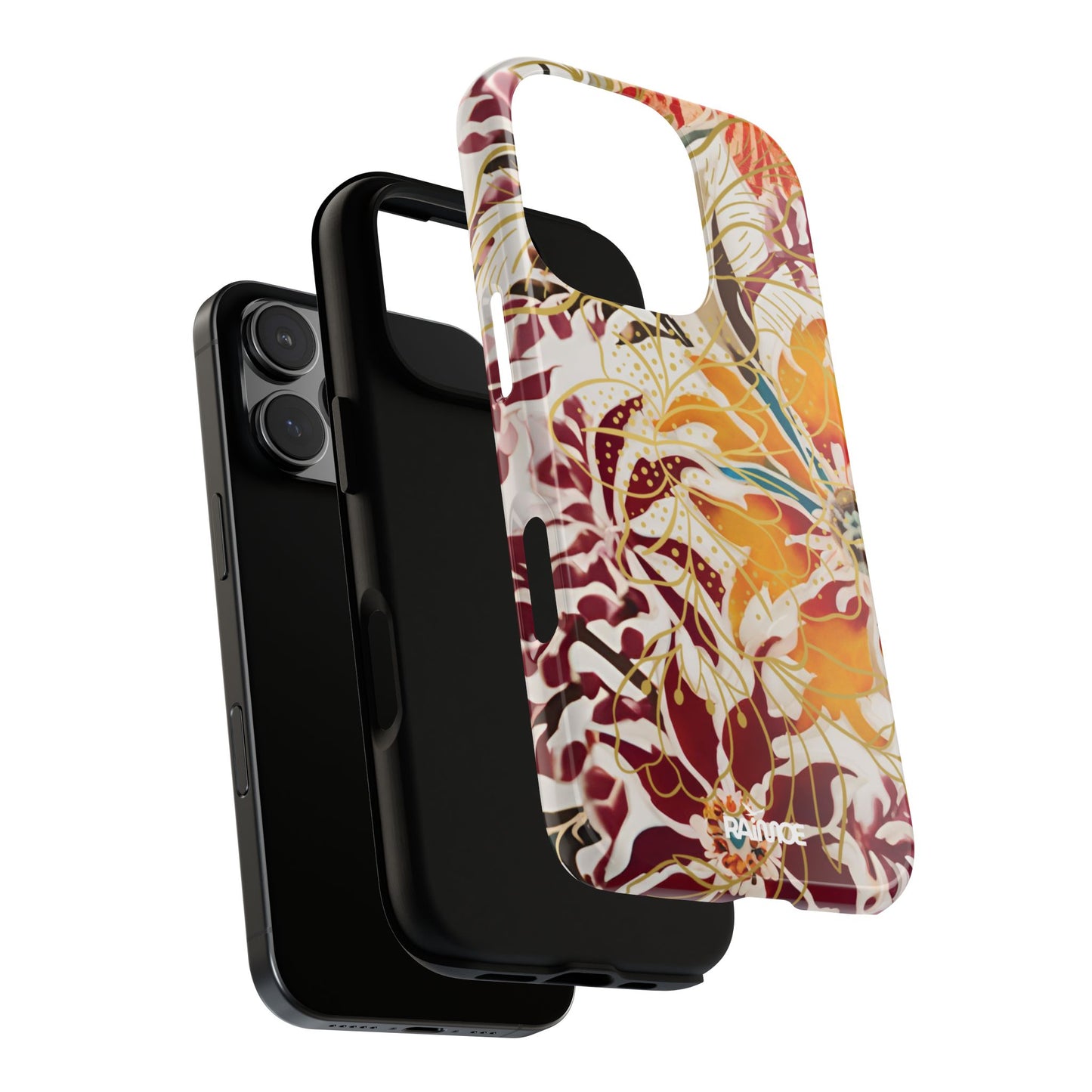Auburn Floral - Funda resistente para iPhone (brillante)