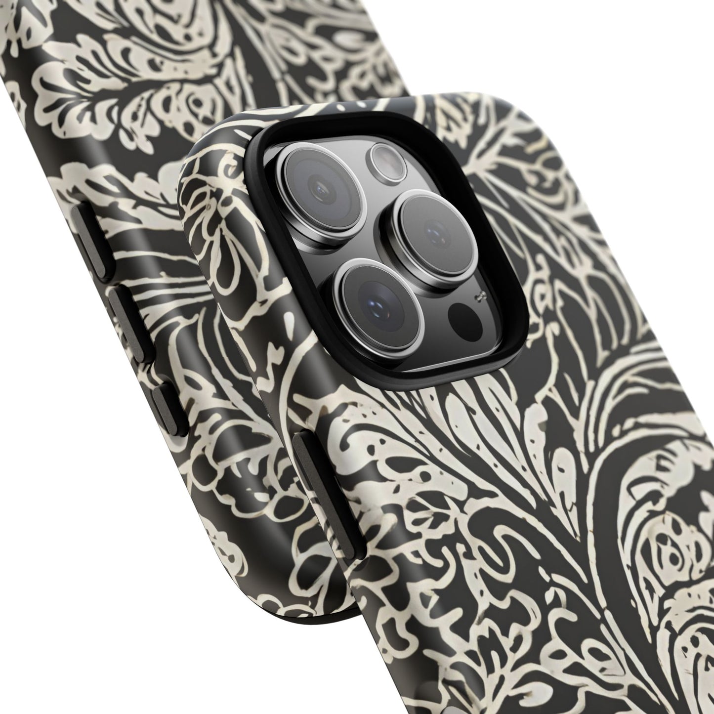Funda resistente para iPhone (mate) con diseño de hoja de trazo