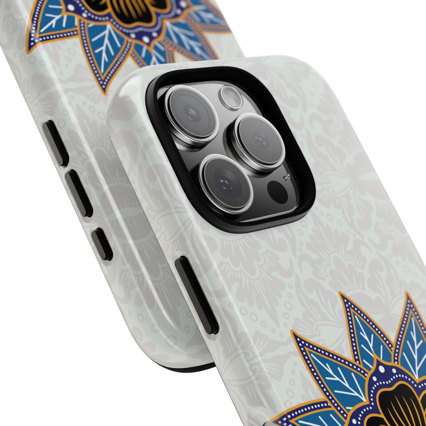 Funda resistente para iPhone (brillante) Blue Bloom