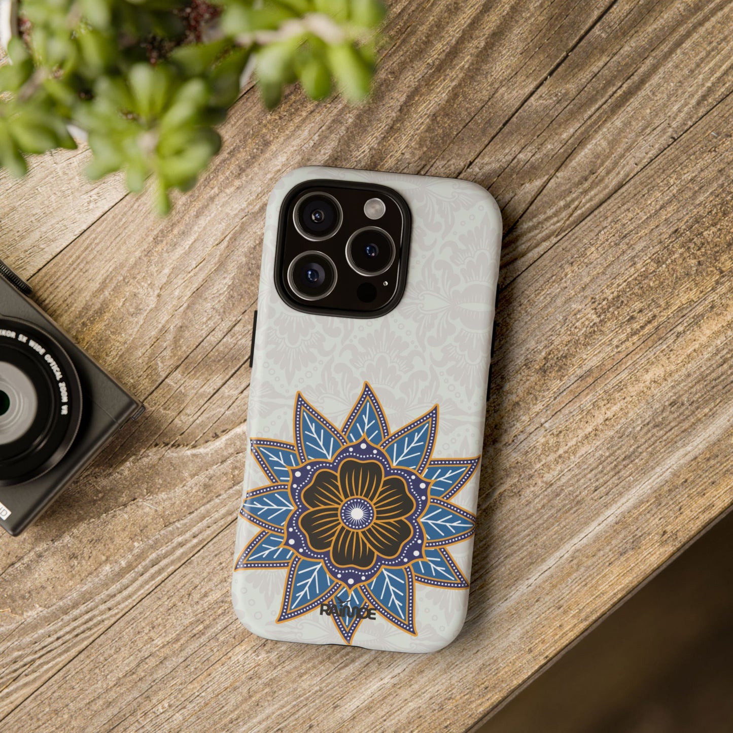 Blue Bloom - Funda resistente para iPhone (mate)