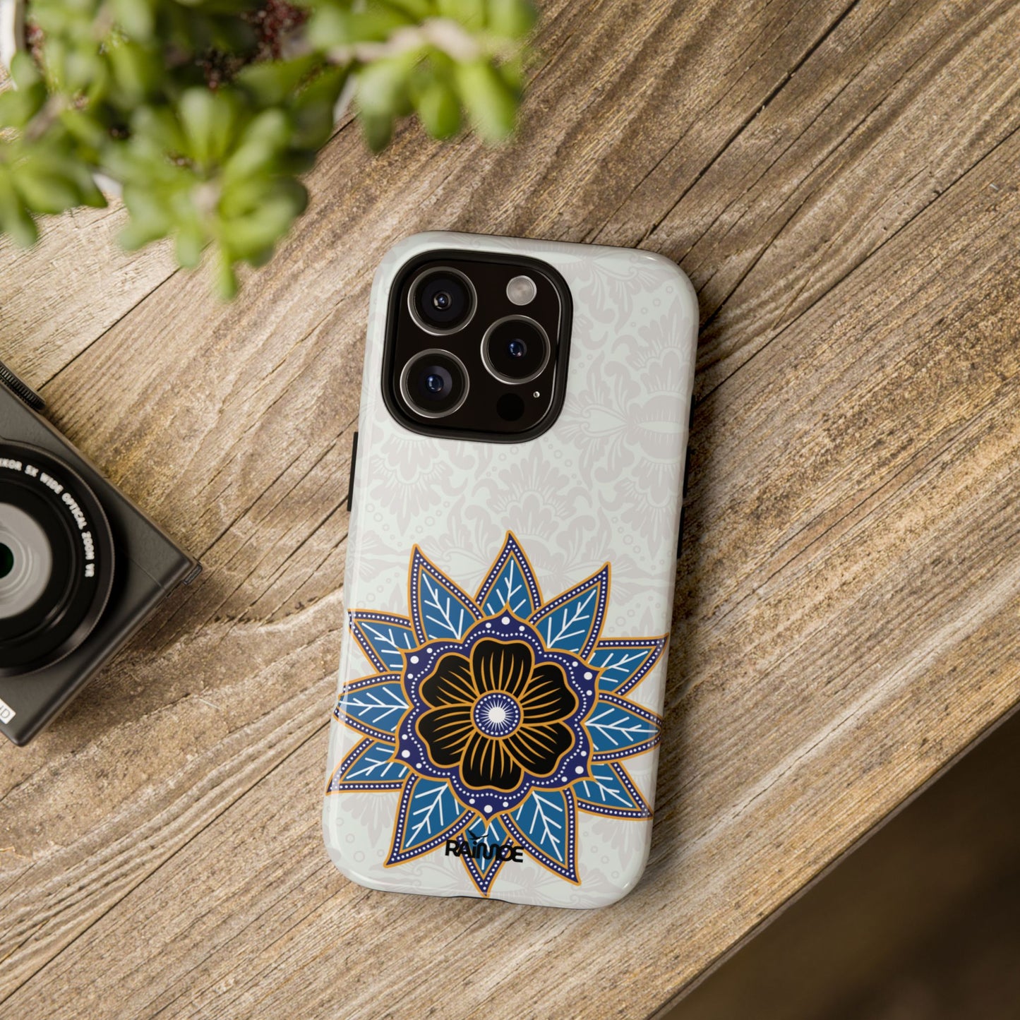 Funda resistente para iPhone (brillante) Blue Bloom