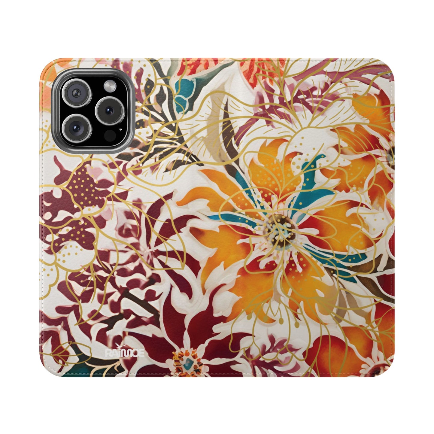 Auburn Floral - Funda abatible para iPhone